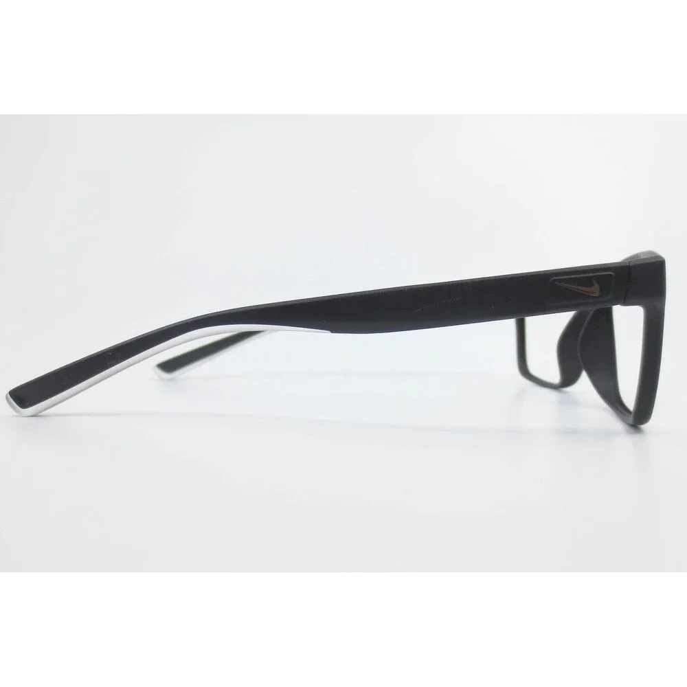 Nike 7091S 011 Matte Black Rectangular Eyeglasses Frames Demo Lenses 54-16-145